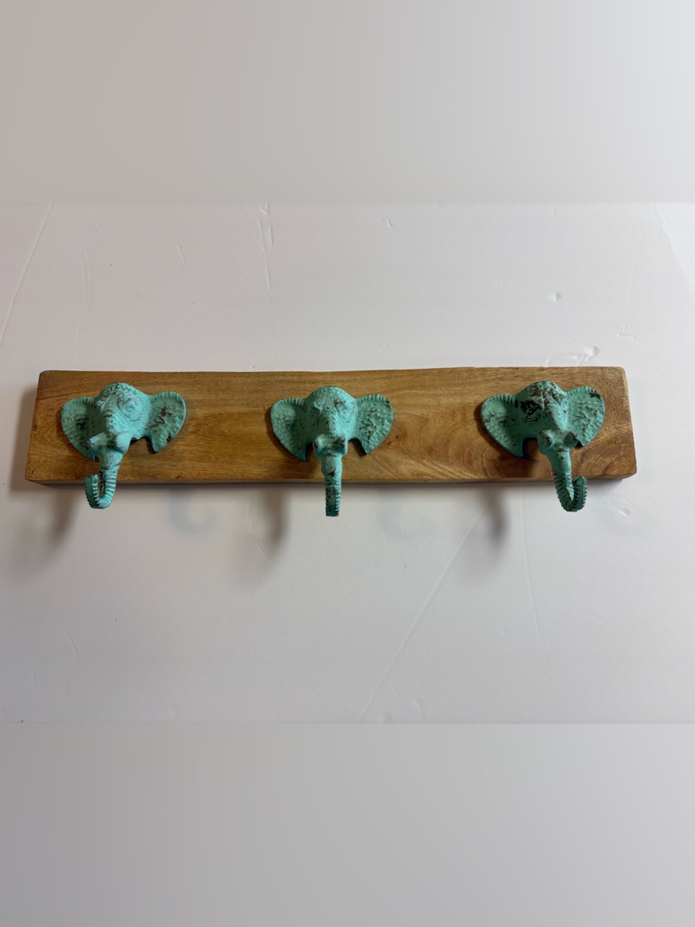 Turquoise Elephant Hook Wall Rack - Unbranded